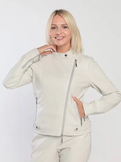 Куртка-косуха короткая из искусственной кожи